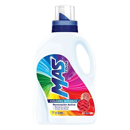 Amazon MAS Color Renovación Avanzada Detergente Líquido, 4.65 litros (62 cargas)