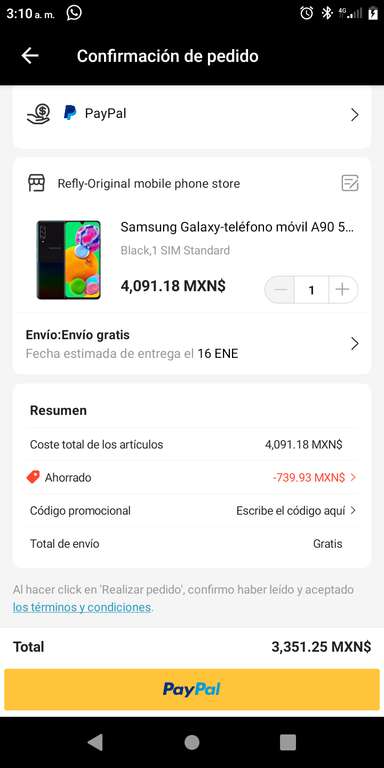 AliExpress: Samsung Galaxy A90 5G (renewed