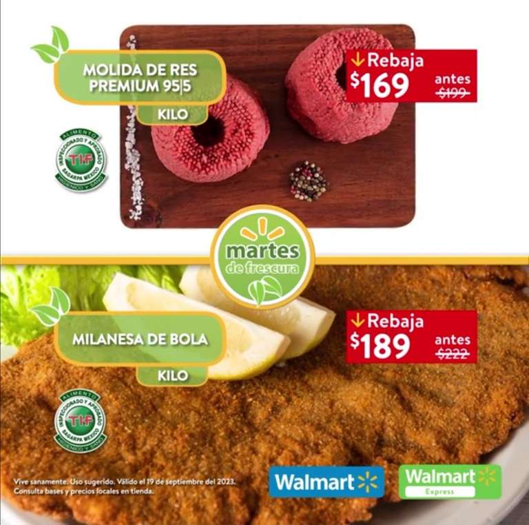 Walmart: Martes de Frescura 19 Septiembre: Plátano $12.90 kg • Aguacate ó Durazno Importado ó Nectarina $39.90 kg
