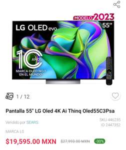 LG Pantalla LG OLED evo 65'' C3 4K SMART TV con ThinQ AI : compra en línea