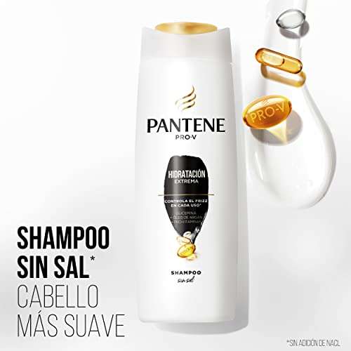 Amazon: Pantene Shampoo Hidratación Extrema, con Aceite de Argan y Glicerina, Control del Frizz. | Planea y Ahorra, envío gratis con Prime