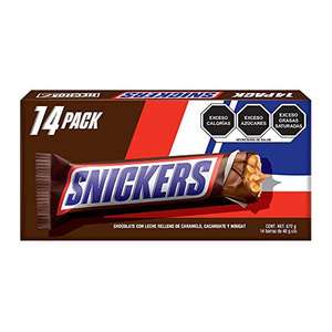 Amazon: Snickers caja de 14 piezas en 184 (Snicker 13.14 por pieza)