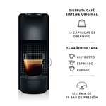 Amazon: Nespresso Cafetera Essenza Mini, Color Negra (Incluye obsequio de 14 cápsulas de café)