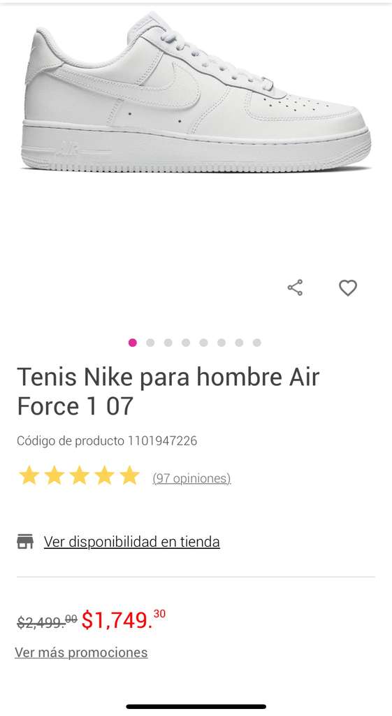 Nike Air 1 con cualquier tarjeta - promodescuentos.com