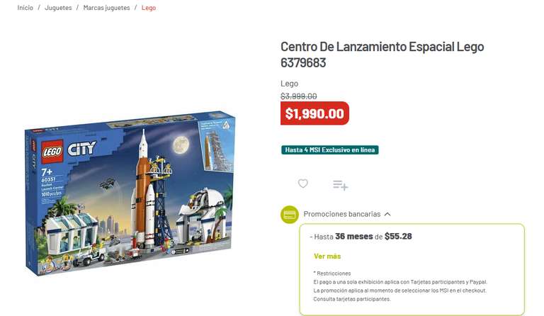 Soriana: Centro De Lanzamiento Espacial Lego 6379683 1990