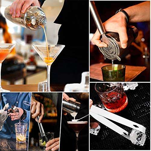 Amazon: Para el Bartender que todos llevamos dentro NANWEI Cocktail Bar Set Kit con Herramientas y Accesorios | 12 Piezas
