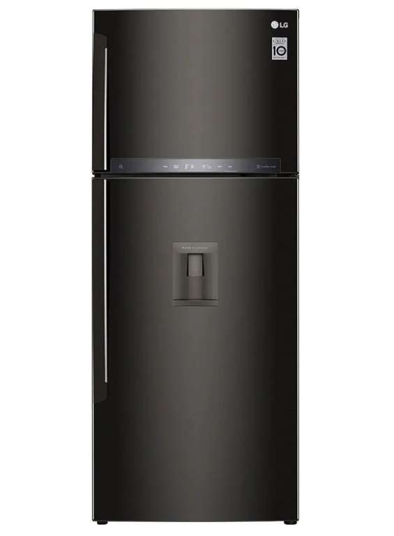 Sears: Refrigerador Top Mount Inteligente LG ThinQ 16 pies cúbicos - Negro Brillante con Conectividad ThinQ | LINEAR INVERTER