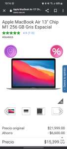 Costco: MacBook Air 13 M1 2020 + Días de compra Banorte