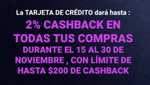 NuBank: 2% cashback en todas tus compras entre el 15 al 30 de noviembre. Límite de cashback de este promoción NU es de 200 pesos.