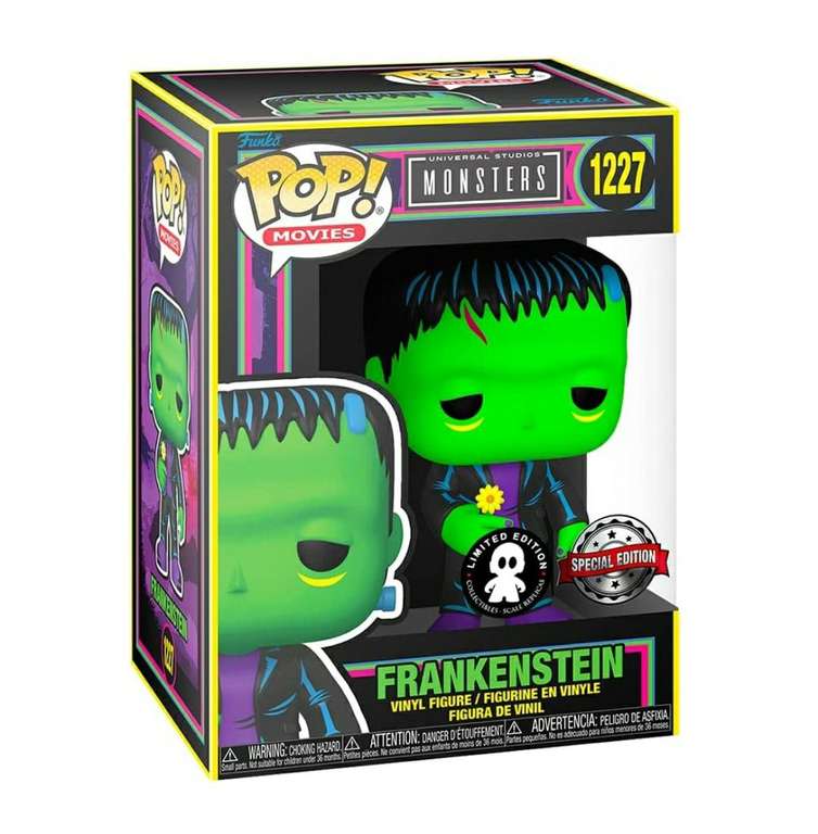 Amazon | Oferta Relámpago: Funko Pop Movies: Monsters - Frankenstein 1227 (Black Light) Special Edition | Envío gratis con Prime