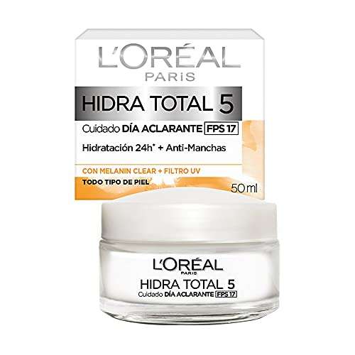 Amazon: L'Oréal Paris Crema Anti-Manchas, Todo tipo de piel Hidra-Total 5, 50ml