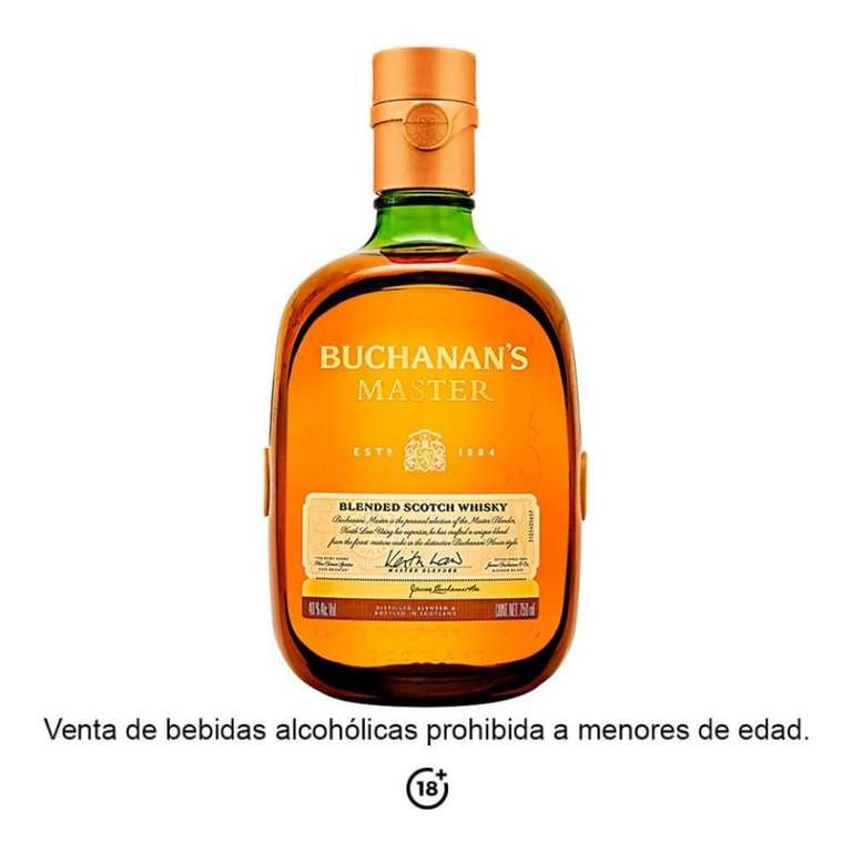 Walmart Super: Whisky Buchanans Master Escocés 750 ml