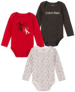 Amazon: Calvin Klein Baby-girls - Body de 3 piezas
