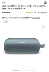 Walmart: Bose SoundLink Flex Bluetooth Bocina Stone Blue Bose Flex/Azul/Soundlink