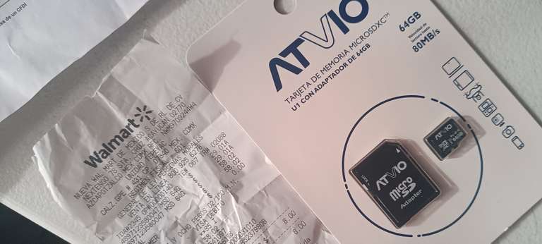 Walmart: MicroSD Atvio 64gb