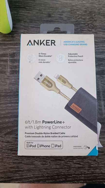 Office Depot - Cable Lightning Anker - 1.8 mts - Cable Doble Nylon