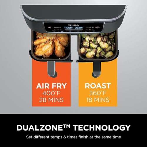 Amazon: Ninja - Freidora de aire DualZone 6 en 1 de 7.5 L
