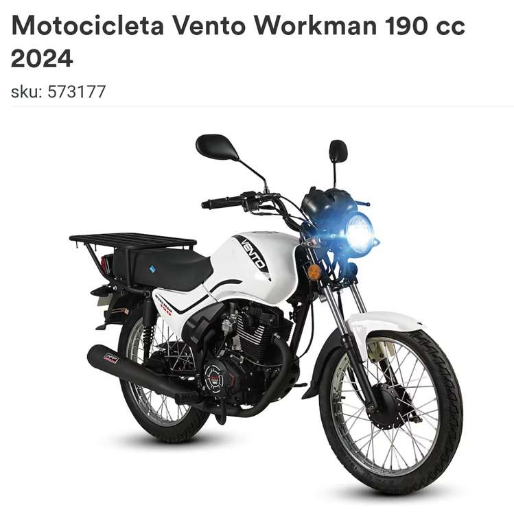 Coppel: Vento Workman 190 2024 motocicleta