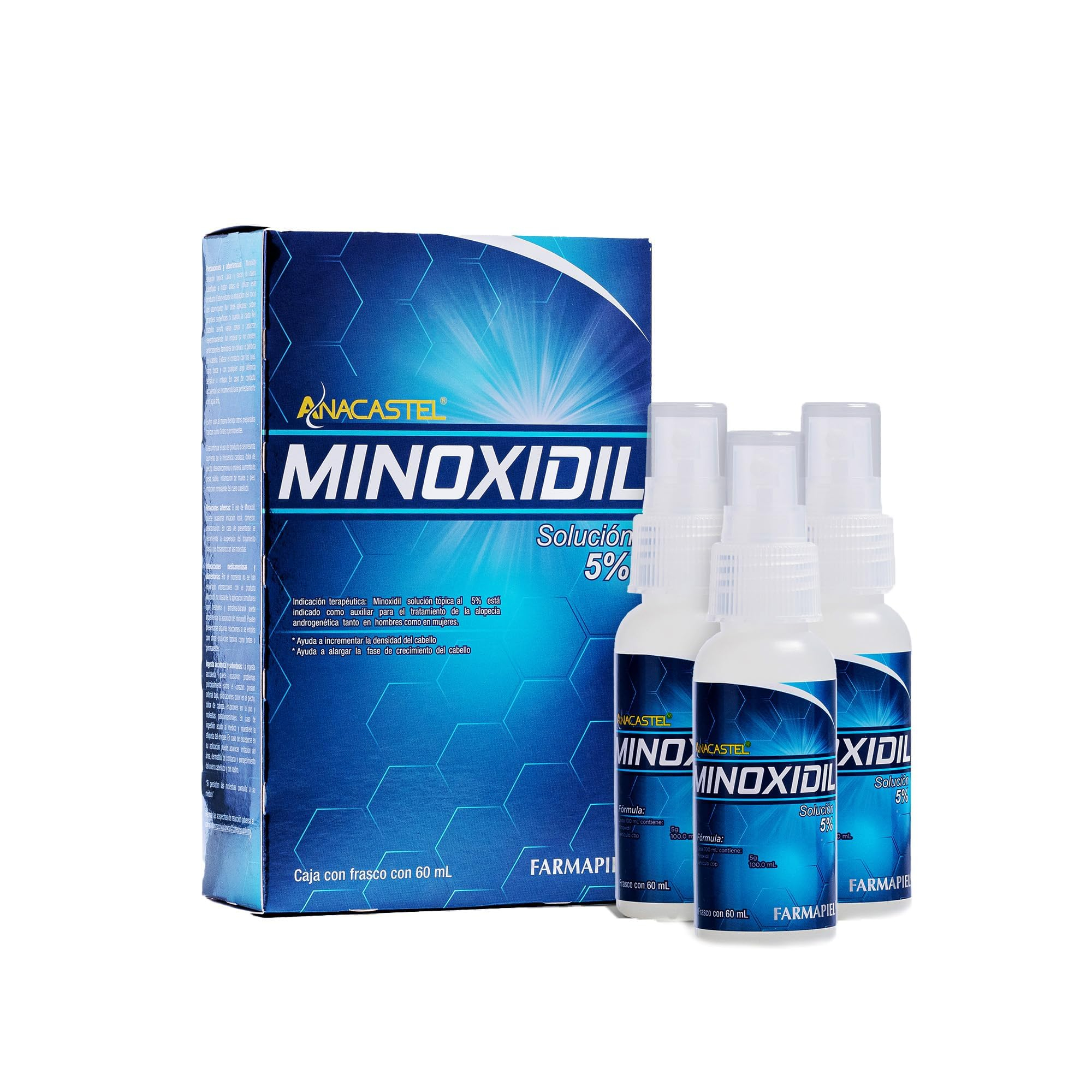 Amazon: Minoxidil 3 pack 5% 180 ml -Bigote y barba-