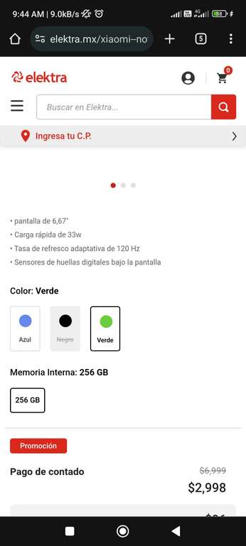 Elektra - Xiaomi Redmi note 13 8GB RAM 256GB ROM