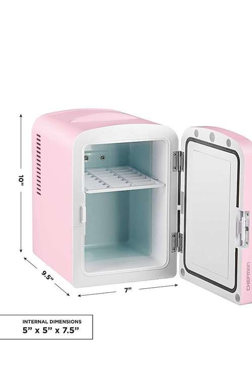 Amazon: Mini refrigerador Chefman, efecto espejo,