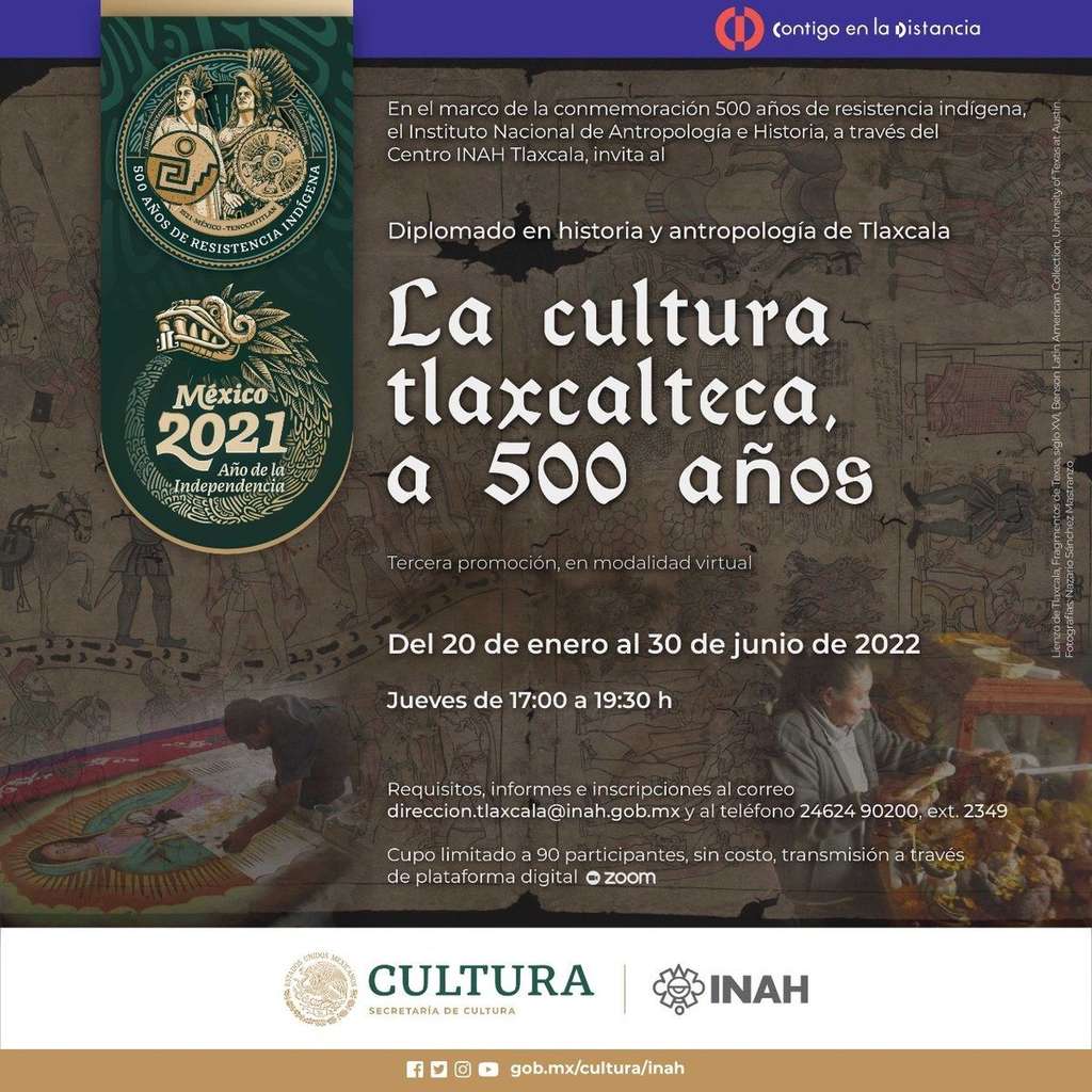 INAH: Diplomado en Historia y Antropología de Tlaxcala a distancia