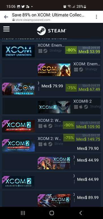 Steam: Juegos de XCOM baratos como la carne de alien.