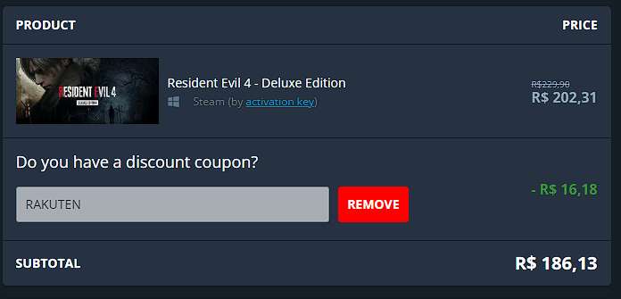 NUUVEM BR con VPN y Paypal | PC Steam Resident Evil Village+Winter's Expansion (aprox $451.52) con cupones de 8%OFF "CUPONOMIA" y "RAKUTEN"