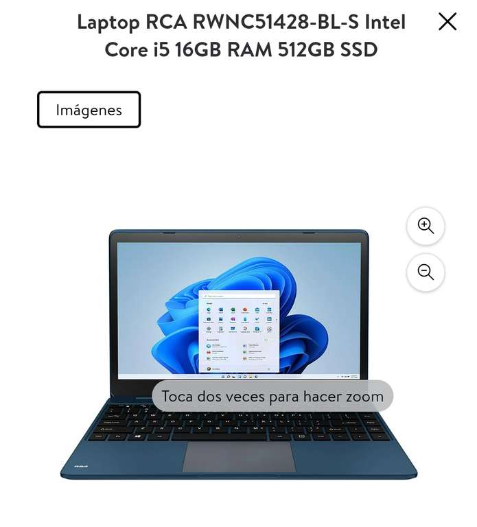 Walmart: Laptop RCA RWNC51428-BL-S Intel Core i5 16GB RAM 512GB SSD