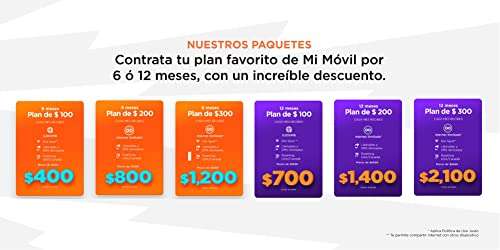 Mi Móvil Plan 100 por 12 Meses (5,000 megas al mes), de venta en Amazon