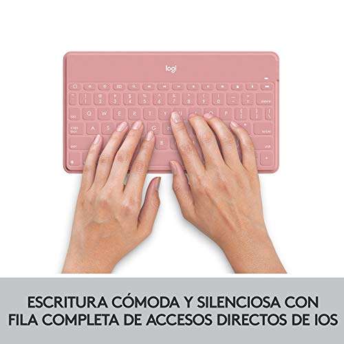 Amazon. Logitech Teclado Keys-To-Go Fino y Delgado con Bluetooth para iPhone, iPad; Apple TV y Todos los Dispositivos iOS - Rosa