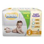 Amazon: Huggies Ultraconfort Pañal Desechable para Bebé, Etapa 2 Unisex, Paquete con 44 Piezas, Ideal para Bebés de 5 a 7.5 kg