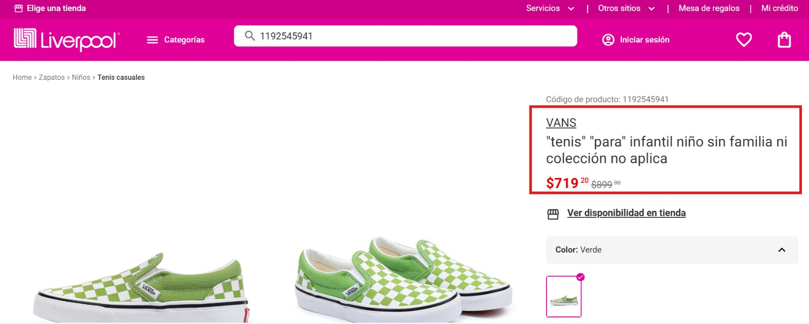Liverpool: "tenis" "para" infantil niño sin familia ni colección no aplica