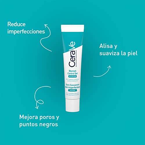 Amazon: Cerave Gel Facial tratamiento Anti-imperfecciones Para Piel Grasa o Acne, 40ml | envío gratis con Prime