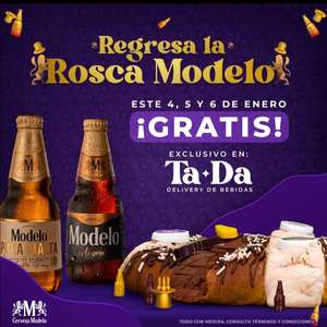 Rosca Modelo gratis en compras de $400 en TaDa delivery app