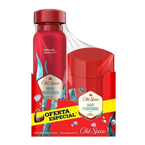 Amazon - Old Spice Desodorante Mar Profundo Barra 50 g + Aerosol Desodorante Mar Profundo 150 ml