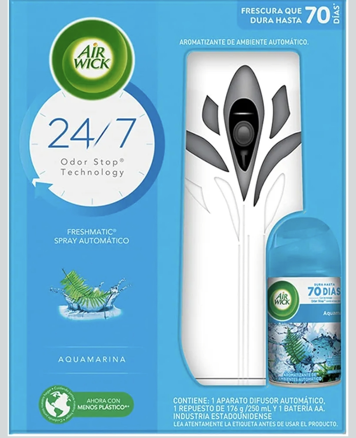 Amazon: Airwick freshmatic aparato + repuesto, leer descripción | Comprando 2 piezas ($134 c/u) | Planea y Ahorra