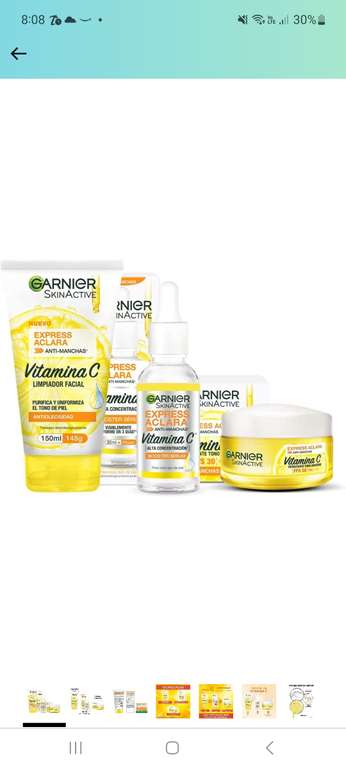 Amazon: Garnier Skin Active Kit express aclara: serum, crema y gel | Planea y Ahorra, envío gratis con Prime