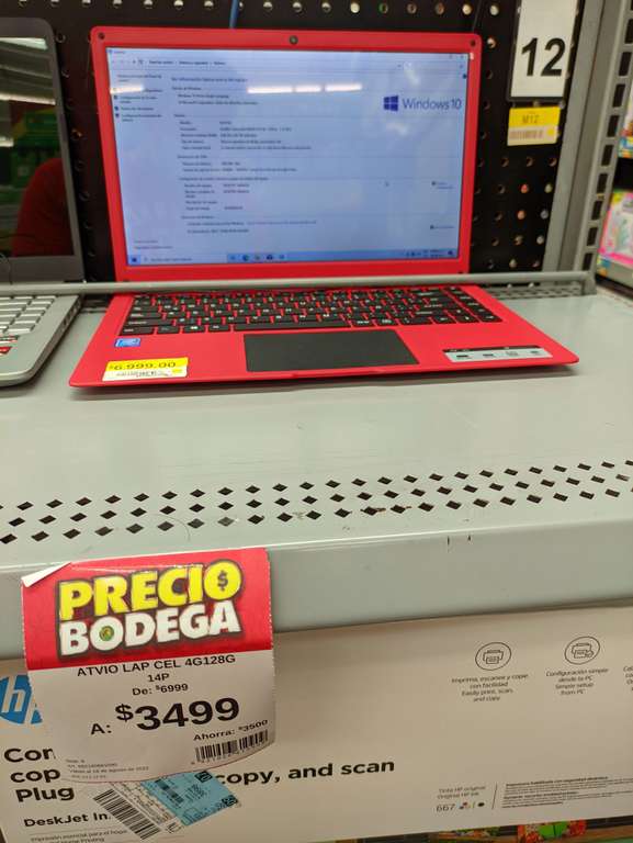 Bodega Aurrera Veracruz: Laptop/Cel Atvio 4GB, 128GB perfecta para las tareas.