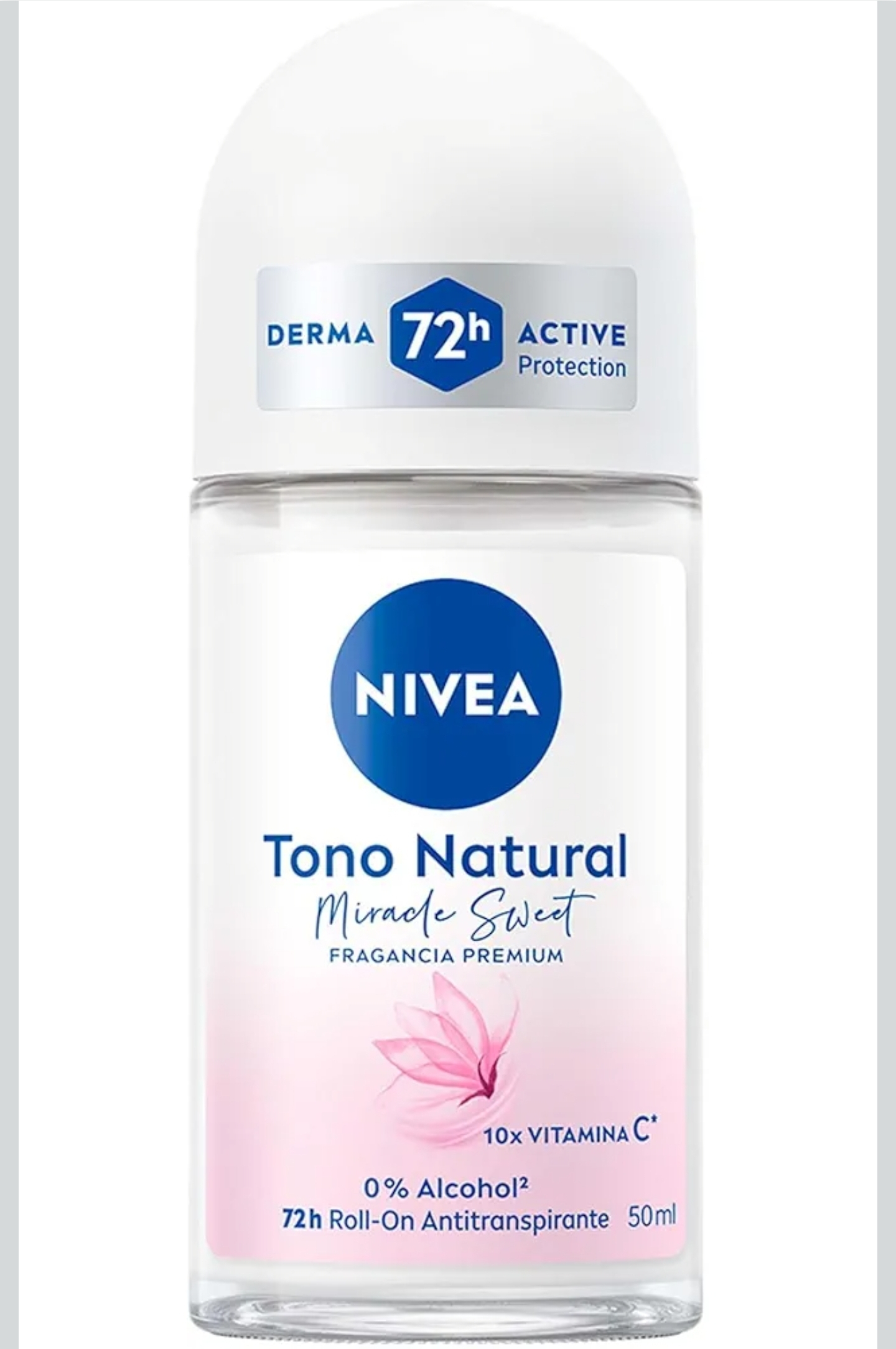 Amazon: $23 al 3X2 ||| NIVEA Desodorante Antitranspirante Tono Natural Miracle Sweet Roll-On 50ml, Para Mujer