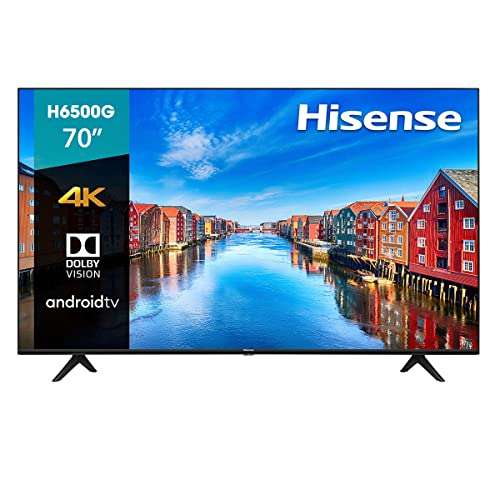 Amazon: Pantalla Hisense 70" 4K UHD Android TV con Control de Voz 70H6500G (2020)
