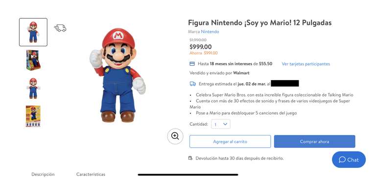 Comprar Figuras Nintendo, Super Mario Bros -2.5 pulgadas