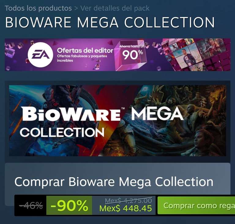 Steam: Bioware Mega Collection 90% OFF