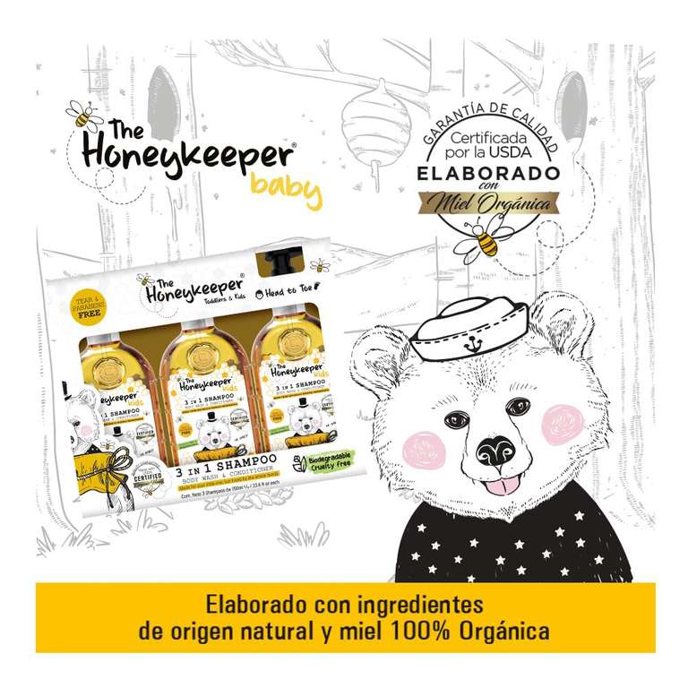 AMAZON: THE HONEY KEEPER - The Honeykeepeer - Champú Kids 3 y 1 (3 de 700 ml)