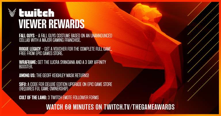 TWITCH VIEWER REWARDS: Rogue Legacy y Sifu Deluxe Edition GRATIS | Recompensas para: Fall Guys, Warframe, Among Us,Cult of the Lamb