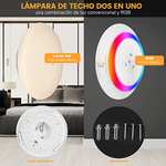 Amazon: Lámpara de techo inteligentes 28w, para interior de casas, Ahorro Energético, Colores Regulable, Control Remoto de APP