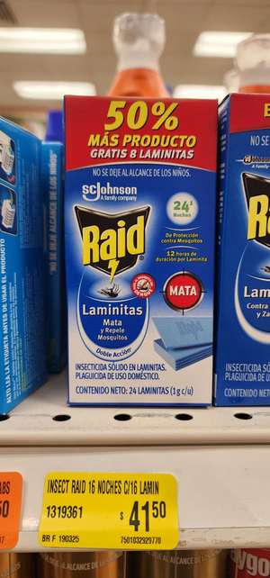 Farmacias Guadalajara: Raid laminitas: Mata y repele mosquitos 24 laminitas