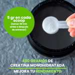 Amazon: Creatina Monohidratada Alta Pureza 90 raciones 450g | Oferta relámpago + cupón y hasta 12 MSI