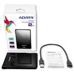 Amazon: ADATA Disco Duro Externo HDD HV620S, 4 TB, Negro, USB 3.1, Ultra Delgado