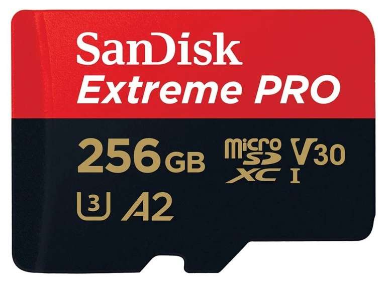 Amazon: Micro SD Sandisk Extreme PRO 256 GB V30 U3 A2